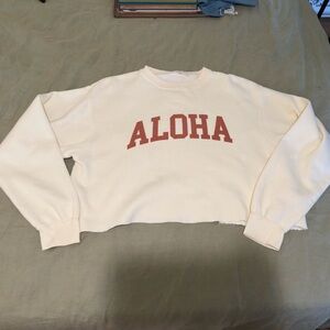Mahina Cream Aloha Sweater